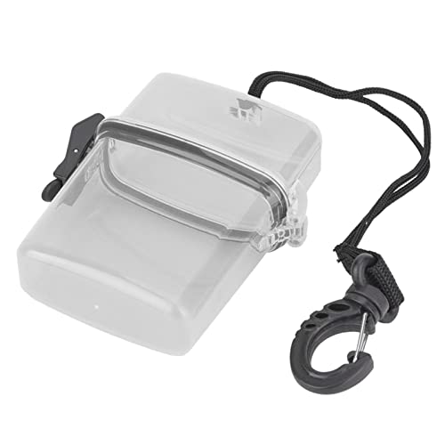 Plastic Seal Box, Underwater Plastic Transparent Floating Watertight Case, Small Lightweight Portable Case for Cameras and Phones with Rope Hook for Surfing Canoe