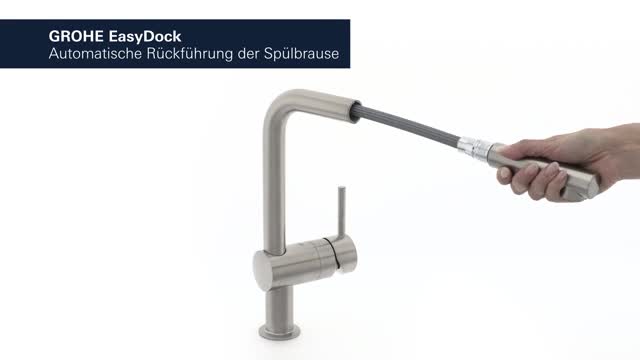 GROHE Minta - Einhand-Spültischarmatur (‎L-Auslauf, Einlochmontage  
