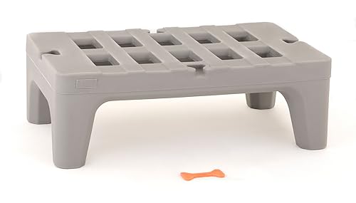 Metro Bow-Tie Dunnage Rack - NSF Listed Heavy-Duty Polymer Plastic Storage Rack for Food Service, Commercial, Professional Use - 36"L x 22"W x 12"H - 1500 lbs. Capacity - Grey
