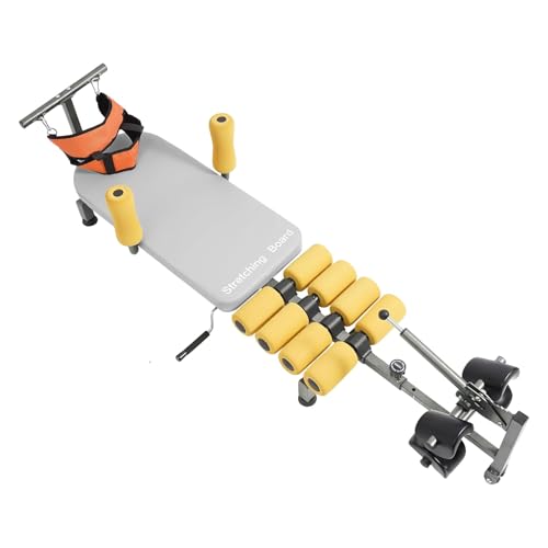 Multifunctional Full Body Traction Bed Cervical Spine Stretcher Traction Spine Lumbar Massage Traction Table Back Stretch Decompression Machine for Tension Relief & Body Aches Pains Massage (Grey)