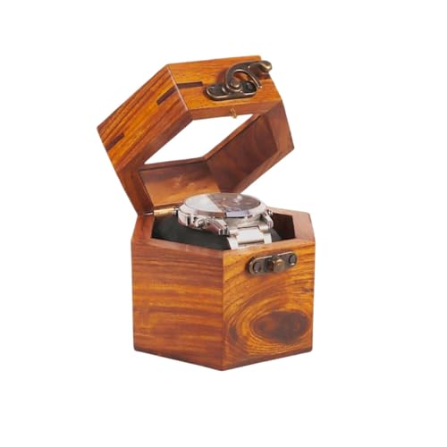 Image of wooden Organiser Handmade in Wooden Watch Stand for Watch wood box Size (4x4x3) in sheesham wood