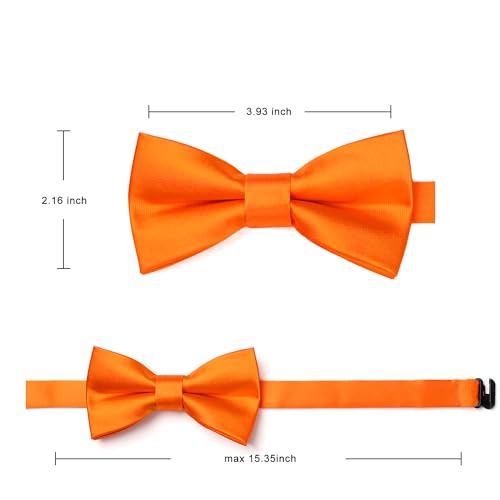 Image of HISDERN Bow Ties for Boys Pre Tied Toddler Bow Tie Adjustable Kids Bowties Clip On Fun Patterned Bowties for Wedding Party