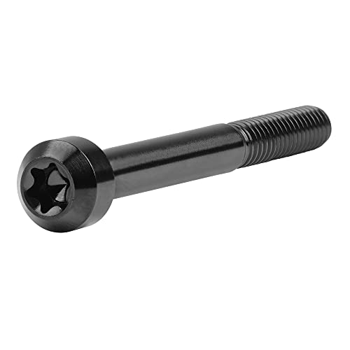 Image of Titanium Torx Square Head M6 x 10 15 20 25 30 35 40 45 50 60 65 70 80mm Screw Pack of 5 (Black, M6x60mm)