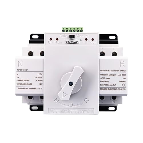 Interruptor de transferencia automático doble potencia generador fotovoltaica ATS 125A