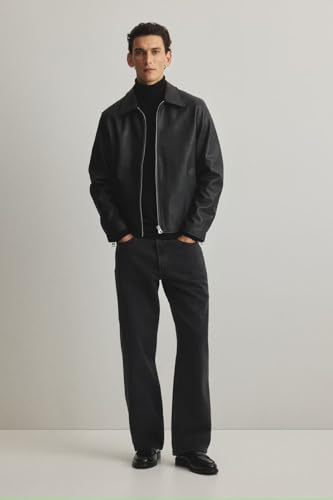 DRIP SPOILER Men's Black Faux Leather Jacket - Image 4