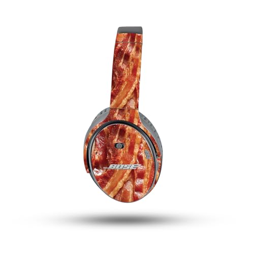 Image of MightySkins Skin Compatible with Bose QuietComfort 35 II Headphones - Crispy Bacon | Protective, Durable, and Unique Vinyl Decal wrap Cover | Easy to Apply, Remove, and Change Styles