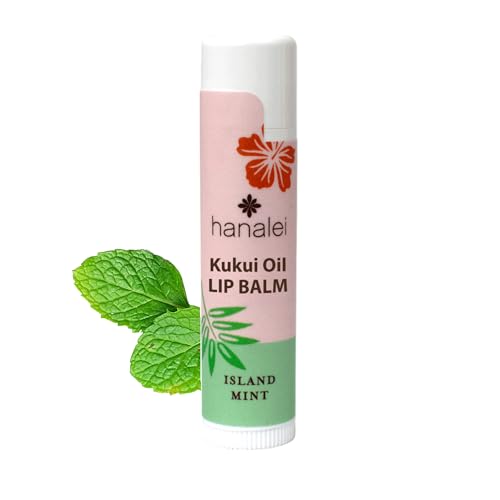 Hanalei Hawaiian Lip Balm - Kukui Oil Island Mint Moisturizer, 0.15 oz