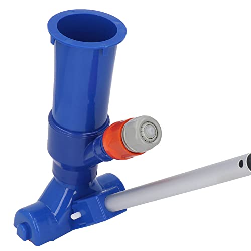 TIKATARER Aspirateur de Piscine, Aspirateur de Bassin Portable, Aspirateur d'eau avec Tige en Alliage D'aluminium à 5 Sections, Sac en Nylon à Mailles Fines, Connexion Rapide pour Le