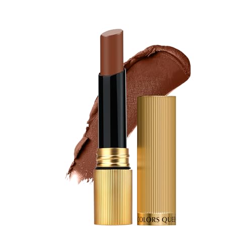 Image of Colors Queen Hold Up Full Day Non-Transfer Matte Lipstick | Long Lasting and Weightless Formula | Intense Color Pay Off | Waterproof Lipstick for Women (124 - Espresso, 4g)