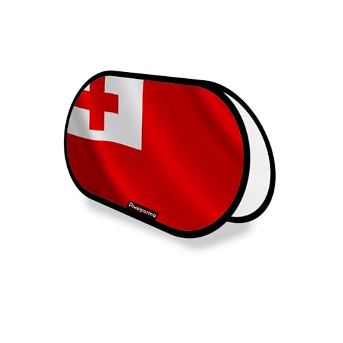 Drapeau Tonga publicitaire ovale en polyester 70x120cm pour communication visuelle