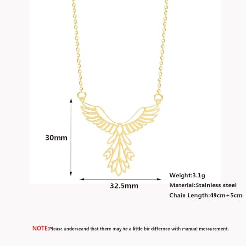 Collier Origami Phénix en métal ciselé, bijou statement géométrique et poétique - 3