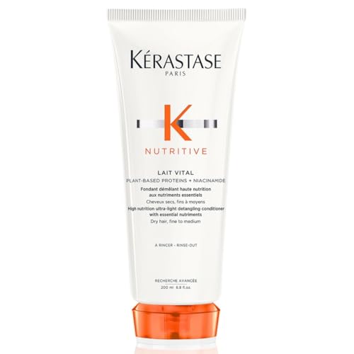 Image of Kérastase Nutritive, High Nutrition Ultra-Light Conditioner for Fine to Medium Dry Hair with Niacinamide, Lait Vital, 200 ml