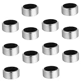 Toyvian 12 Stück Edelstahl Tropfringe für Weinflaschen mit Schwarzem Samtbezug Abnehmbar Waschbar Schützend gegen Tropfen und Kratzer Langlebig Lebensmittelsicher für Zuhause Bar Outdoor