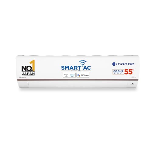 Panasonic 1.5 Ton 5 Star Wi-Fi Inverter Smart Split AC (Copper Co...