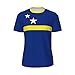 PTXYG Curacao Flag (4) T-Shirt Sports Jerseys for Running Soccer Tennis Fitness