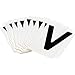 Brady 5050 Series Number and Letter Labels, Pack of 10 Labels, Black, V