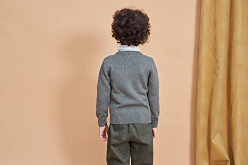 Toddler Knit Cardigan Sweaters Baby Boys Girls 100% Cotton Solid Color Basic Sweater 18M-6T3