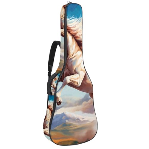 Sac pour guitare étanche à plusieurs poches avec couche de protection cheval