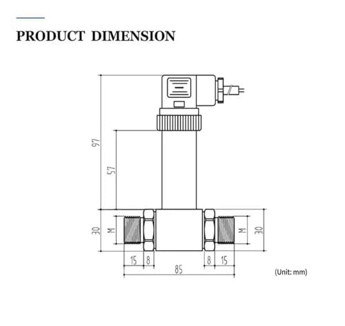 Capteur de pression 1/8 NPT pour éviter les pannes de ventilation