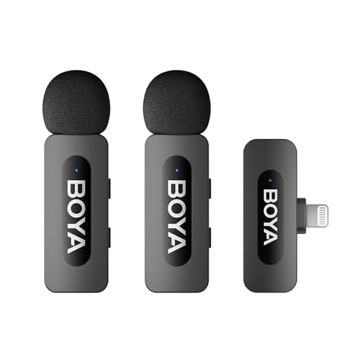 BOYA BY-V2 Microfone de lapela sem fios para iPhone iPad, Mini microfone de lapela externo omnidirecional para iPhone Microfone de lapela Lightning para gravação de vídeo Podcast YouTube Live Stream