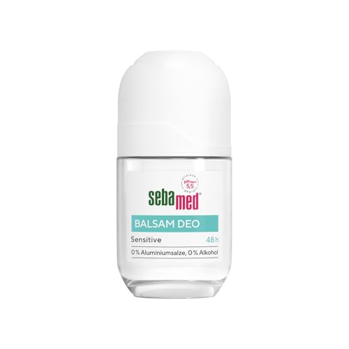 Sebamed Deo Roll-On Balsam Deo Sensitive 50 ml mit 48 Stunden Wirkung ohne Aluminiumsalze ohne Alkohol effektive Wirkformel mit Zink-Komplex pH-Wert 5 5 stärkt den Hautschutzmantel
