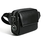 JOSTART Men's Genuine Leather Crossbody Bag with Fingerprint Lock, Anti-Theft Sling Bag with Multiple Pockets for Travel, Business, Commute & Everyday Carry
