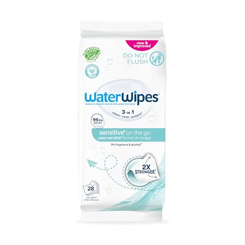 WaterWipes Sensitive+ On The Go Wipes, 3-In-1...