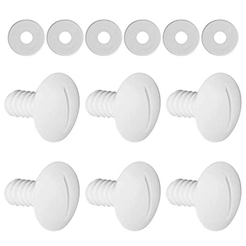 POHOVE Lot de 6 vis de roue de piscine avec rondelles de rechange pour nettoyeur de piscine 180 280 C55 Blanc