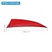 PATIKIL Arrows Vanes 50 Pack 3 Inch Arrow Turkey Feather Fletch Left Wing Fletching Red for DIY Target Shooting