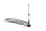 Shopcorp 433 MHz Unity Gain Omni, 6 Inches Antenna with Magnetic Base and Male SMA Connector Antenna Kit – Impedance 50 Ohms Garage Gate Door Opener Antenna