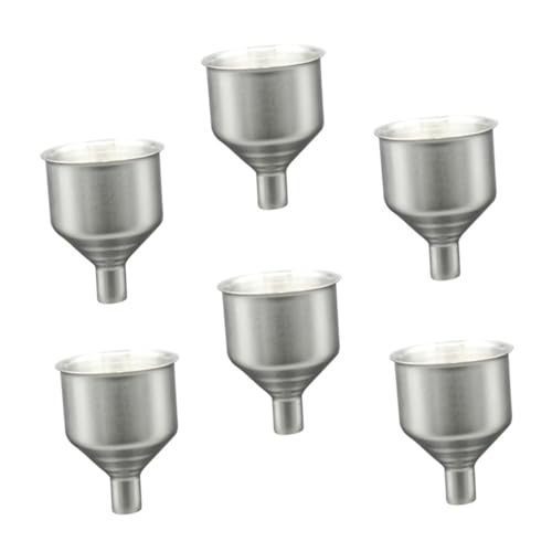 Alipis 6 piezas Embudos de Acero Inoxidable para Vino y Cocina de Boca Ancha Aptos para Lavavajillas para Trasvasar Líquidos Ingredientes Secos y Polvos sin Derrames