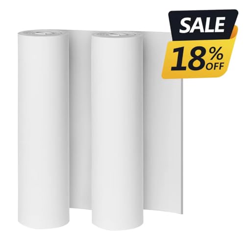 Image of 2-Pack White Eva Foam Cosplay Sheets roll, Premium eva Craft Foam 1mm Thick,13.9 inch x 39 inch, High Density 86kg /m3 for Cosplay Costume, Crafts, DIY Projects by MEARCOOH