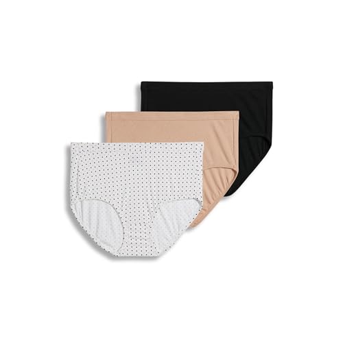Image of Jockey Women's Underwear Elance Breathe Brief - 3 Pack, Light /Simple Dot /Black, 11