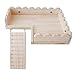 iplusmile Piattaforma di Criceto per Gabbia - Set di Pedane in Legno con Scala a Gattoni Set per Cincillà Topo Cincillà Cavia Giocattolo Pappagallo Accessori Gabbia per Parrocchetto