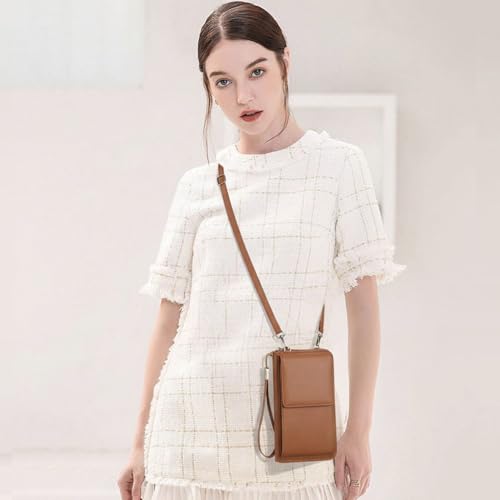 Image of SENDEFN Small Crossbody Cell Phone Purse for Women Leather Cellphone Bags Wallet Purses with Multi Card Slots