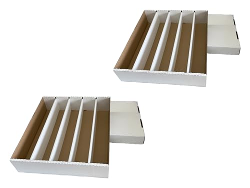 2-Pack 5000 Count 5-Row Trading Card Storage Box Woodhaven Trading Firm Brand