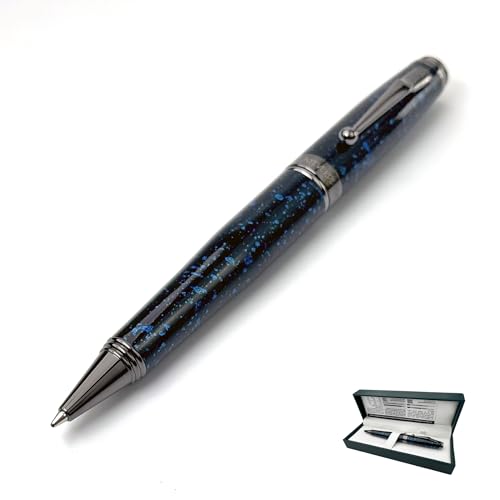 Stylo à bille Monteverde Invincia haut de gamme au design bleu étoilé