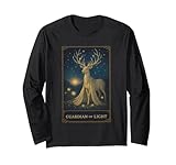 Guardian of Light Celestial Deer Ethereal Night Sky Animal Long Sleeve T-Shirt