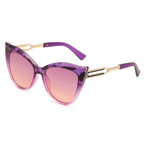 Karsaer Oversized Cateye Sunglasses for Women Sun Protection Styl...