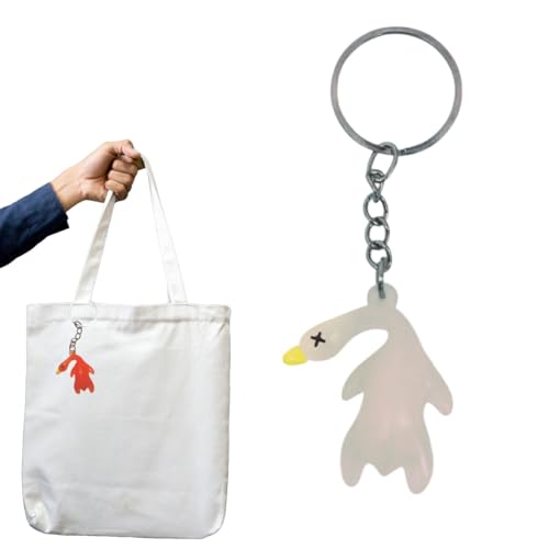 [violeta] 紫外線チェッカー キーホルダー UVチェッカー 可愛い熱中症対策 日焼け防止 日焼け対策 紫外線対策 紫外線レーダー 持ち歩き ユニーク 色が変わる アニマル おしゃれ 夏グッズ ダブルリング 紫外線注意ブザー（チキン）のサムネイル