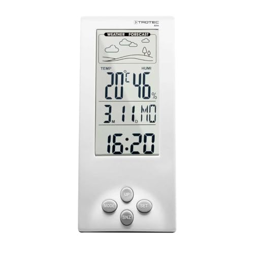 TROTEC Wetterstation BZ06 4-in-1-Kombigerät mit Innenraum-Klimawerten, Wettertrend, Zeit- und Datumsanzeige sowie Weckfunktion BZ TROTEC Wetterstation BZ06 4-in-1-Kombigerät mit Innenraum-Klimawerten, Wettertrend, Zeit- und Datumsanzeige sowie Weckfunktion BZ
