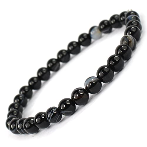Image of Reiki Crystal Products Certified Natural Crystal Stone Bracelet 6 mm Round Beads for Men & Women | Premium Gemstone Jewellery Collection | Reiki Charged | Multiple Stone Variants Available
