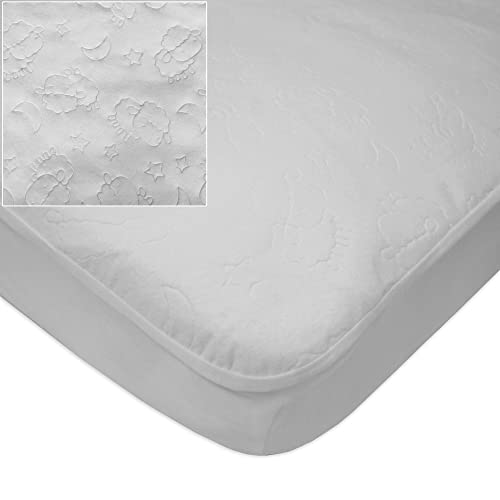 Image of American Baby Company Waterproof Fitted Crib and Toddler Protective Mattress Pad Cover, White