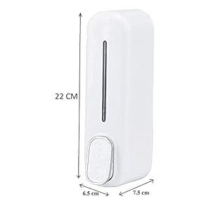 Bathoyum ABS 350 Ml Handwash Soap Shampoo Liquid Soap Dispenser for Bathroom Kitchen (White, 1)