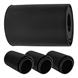 QUMIIRITY 4 Stück Universelle Gasdruckfeder Ersatzabdeckungen für Bürostuhl Zylinderhülse rutschfest Langlebig Schwarz Schutz für Gaming und Büro Drehstühle