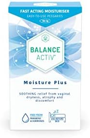 Balance Activ Moisture Pessaries | Vaginal Moisturiser | Fast, Long-Lasting Relief from Vaginal Dryness and Discomfort | Vaginal Dryness Treatment for Women | 10 Easy to Use Pessaries