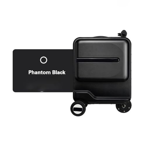 Electric Luggage, Small Riding Trolley Case, 20 Inches, Luggage Scooter with USB Port for Business People, Fashionistas, Travel Enthusiasts (Black)