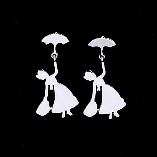 Blingsoul Mary Dangle Earrings - Poppins Flying Umbrella Fashion Earring for Women2