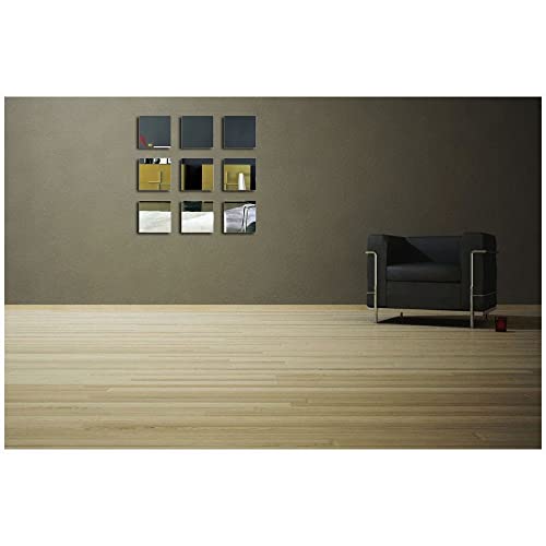 Jogo 9 espelhos 16 x 16 quadrado para parede