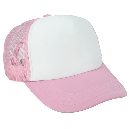 Image of Gelante 12 Pcs Sublimation Blank Trucker Hats - 5 Panel Mesh Snapback Baseball Cap Bulk
